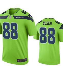 Seattle Seahawks Greg Olsen Green Color Rush Legend Jersey - Robokeg