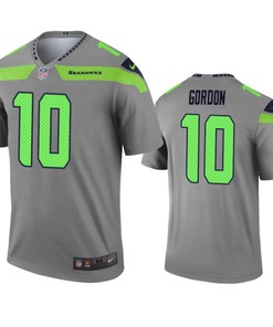 Seattle Seahawks Josh Gordon Gray Inverted Legend Jersey - Robokeg