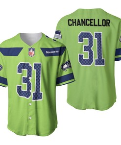Seattle Seahawks Kam Chancellor #31 Nfl American Football Green Color Rush Legend 3d Designed Allover Gift For Seahawks Fans Baseball Jersey - Robokeg