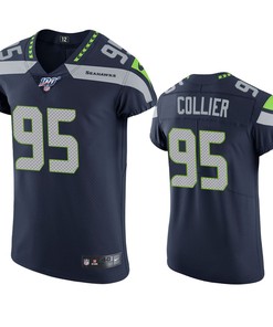 Seattle Seahawks L.j. Collier Navy 100th Season Vapor Elite Jersey - Robokeg