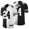Seattle Seahawks Marshawn Lynch #24 Nfl 2020 Black And White Jersey - Robokeg