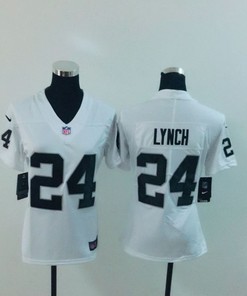 Seattle Seahawks Marshawn Lynch #24 Nfl 2020 White Womens Jersey - Robokeg