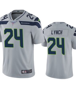 Seattle Seahawks Marshawn Lynch Gray 100th Season Vapor Limited Jersey - Robokeg