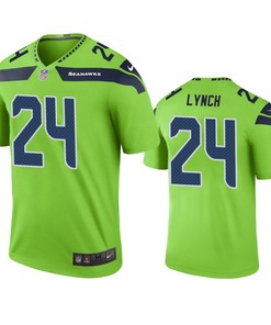 Seattle Seahawks Marshawn Lynch Green Color Rush Legend Jersey - Robokeg