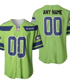 Seattle Seahawks Nfl American Football Green Color Rush Legend 3d Designed Allover Custom Gift For Seahawks Fans Baseball Jersey - Robokeg
