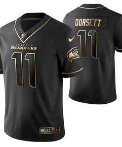 Seattle Seahawks Phillip Dorsett 11 2021 Nfl Golden Brandedition Black Jersey Gift For Seahawks Fans - Robokeg