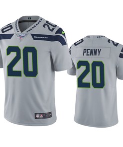 Seattle Seahawks Rashaad Penny Gray 100th Season Vapor Limited Jersey - Robokeg