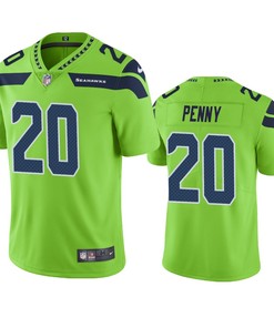Seattle Seahawks Rashaad Penny Neon Green Nike Color Rush Limited Jersey - Robokeg