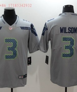 Seattle Seahawks Russell Wilson #3 2020 Nfl Grey Jersey Jersey - Robokeg