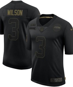 Seattle Seahawks Russell Wilson #3 Nfl 2020 Black Jersey - Robokeg