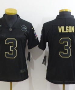 Seattle Seahawks Russell Wilson #3 Nfl 2020 Black Womens Jersey - Robokeg