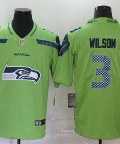 Seattle Seahawks Russell Wilson #3 Nfl 2020 Light Green Jersey - Robokeg