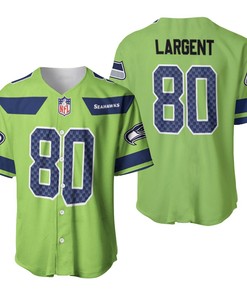 Seattle Seahawks Steve Largent #80 Nfl American Football Green Color Rush Legend 3d Designed Allover Gift For Seahawks Fans Baseball Jersey - Robokeg