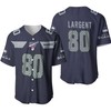 Seattle Seahawks Steve Largent #80 Nfl American Football Navy 100th Season 3d Designed Allover Gift For Seahawks Fans Baseball Jersey - Robokeg