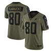 Seattle Seahawks Steve Largent 80 Nfl Olive 2021 Salute To Service Retired Player Men Jersey For Seahawks Fans - Robokeg