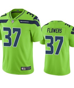 Seattle Seahawks Tre Flowers Neon Green Nike Color Rush Limited Jersey - Robokeg