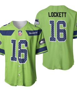 Seattle Seahawks Tyler Lockett #16 Nfl American Football Green Color Rush Legend 3d Designed Allover Gift For Seahawks Fans Baseball Jersey - Robokeg