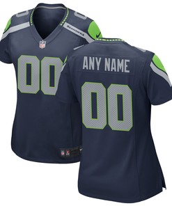 Seattle Seahawks Womens Custom Game Jersey - College Navy Custom Jerseys Nfl - Robokeg