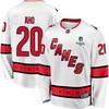 Sebastian Aho 20 Carolina Hurricanes Stanley Cup 2023 Playoffs Patch Away Breakaway Men Jersey - White - Robokeg