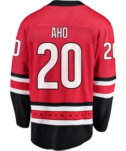Sebastian Aho 20 Carolina Hurricanes Stanley Cup 2023 Playoffs Patch Home Breakaway Men Jersey - Red - Robokeg