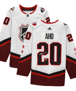 Sebastian Aho Carolina Hurricanes Autographed 2022 Nhl All-star Game Jersey - White - Robokeg