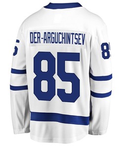 Semyon Der-Arguchintsev 85 Toronto Maple Leafs Stanley Cup 2023 Playoffs Patch Away Breakaway Men Jersey - White - Robokeg
