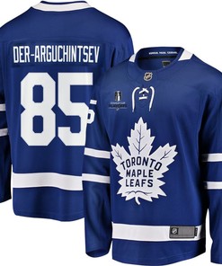 Semyon Der-Arguchintsev 85 Toronto Maple Leafs Stanley Cup 2023 Playoffs Patch Home Breakaway Men Jersey - Blue - Robokeg