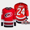 Seth Jarvis 24 Carolina Hurricanes Red Jersey 2022-23 Third 25th Anniversary - Robokeg