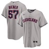 Shane Bieber 57 Cleveland Guardians Road Men Jersey - Gray - Robokeg