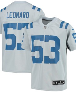 Shaquille Leonard Indianapolis Colts Inverted Team Game Jersey - Gray Nfl - Robokeg