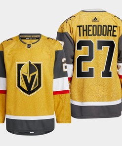 Shea Theodore 27 Vegas Golden Knights Gold Jersey 2023 Home - Robokeg