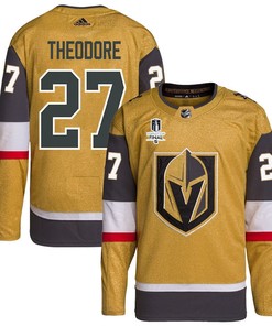 Shea Theodore 27 Vegas Golden Knights Stanley Cup 2023 Final Patch Home Breakaway Men Jersey - Gold - Robokeg