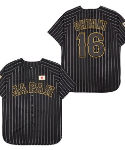 Shohei Ohtani 16 Mlb Legends Japan Natation Team Home Black Jersey Gift For Ohtani Fans - Robokeg