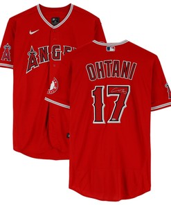 Shohei Ohtani 17 Los Angeles Angels Autographed Jersey - Red - Robokeg