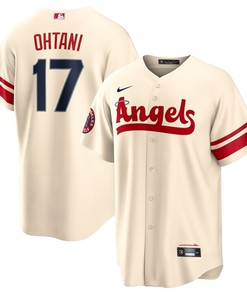 Shohei Ohtani 17 Los Angeles Angels City Connect Player Jersey - Cream - Robokeg