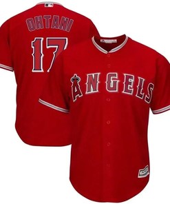 Shohei Ohtani Los Angeles Angels Alternate Official Cool Base Player Jersey - Scarlet - Robokeg