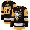 Sidney Crosby Pittsburgh Penguins Adidas Home Captain Patch Primegreen Authentic Pro Player Jersey Black Nhl - Robokeg
