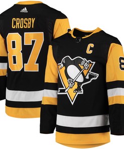Sidney Crosby Pittsburgh Penguins Adidas Home Captain Patch Primegreen Authentic Pro Player Jersey Black Nhl - Robokeg