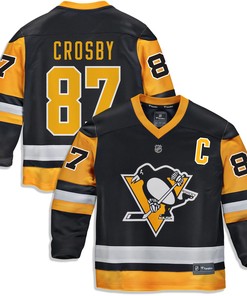 Sidney Crosby Pittsburgh Penguins Fanatics Branded Replica Player Jersey - Black Nhl - Robokeg
