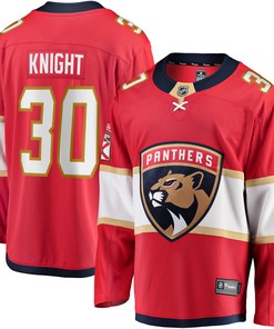 Spencer Knight Florida Panthers Fanatics Branded 2017/18 Home Breakaway Replica Jersey - Red Nhl - Robokeg