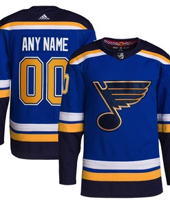 St Louis Blues Adidas Home Authentic Pro Custom Jersey Royal Custom Jerseys Nhl - Robokeg