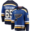 St. Louis Blues Alexei Toropchenko 65 Home 2022 Stanley Cup Playoffs Breakaway Men Jersey - Royal - Robokeg