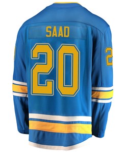 St. Louis Blues Brandon Saad 20 Alternate 2022 Stanley Cup Playoffs Breakaway Men Jersey - Blue - Robokeg