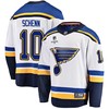 St. Louis Blues Brayden Schenn 10 Away 2022 Stanley Cup Playoffs Breakaway Men Jersey - White - Robokeg