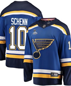St. Louis Blues Brayden Schenn 10 Home 2022 Stanley Cup Playoffs Breakaway Men Jersey - Royal - Robokeg