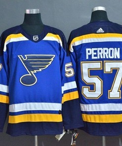 St. Louis Blues David Perron #57 2020 Nhl Blue Jersey Jersey - Robokeg