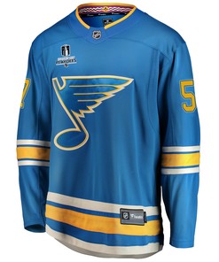 St. Louis Blues David Perron 57 Alternate 2022 Stanley Cup Playoffs Breakaway Men Jersey - Blue - Robokeg
