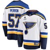 St. Louis Blues David Perron 57 Away 2022 Stanley Cup Playoffs Breakaway Men Jersey - White - Robokeg