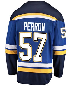 St. Louis Blues David Perron 57 Home 2022 Stanley Cup Playoffs Breakaway Men Jersey - Royal - Robokeg