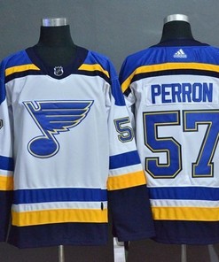 St. Louis Blues David Perron Nhl 2020 Blue/white Jersey Jersey - Robokeg